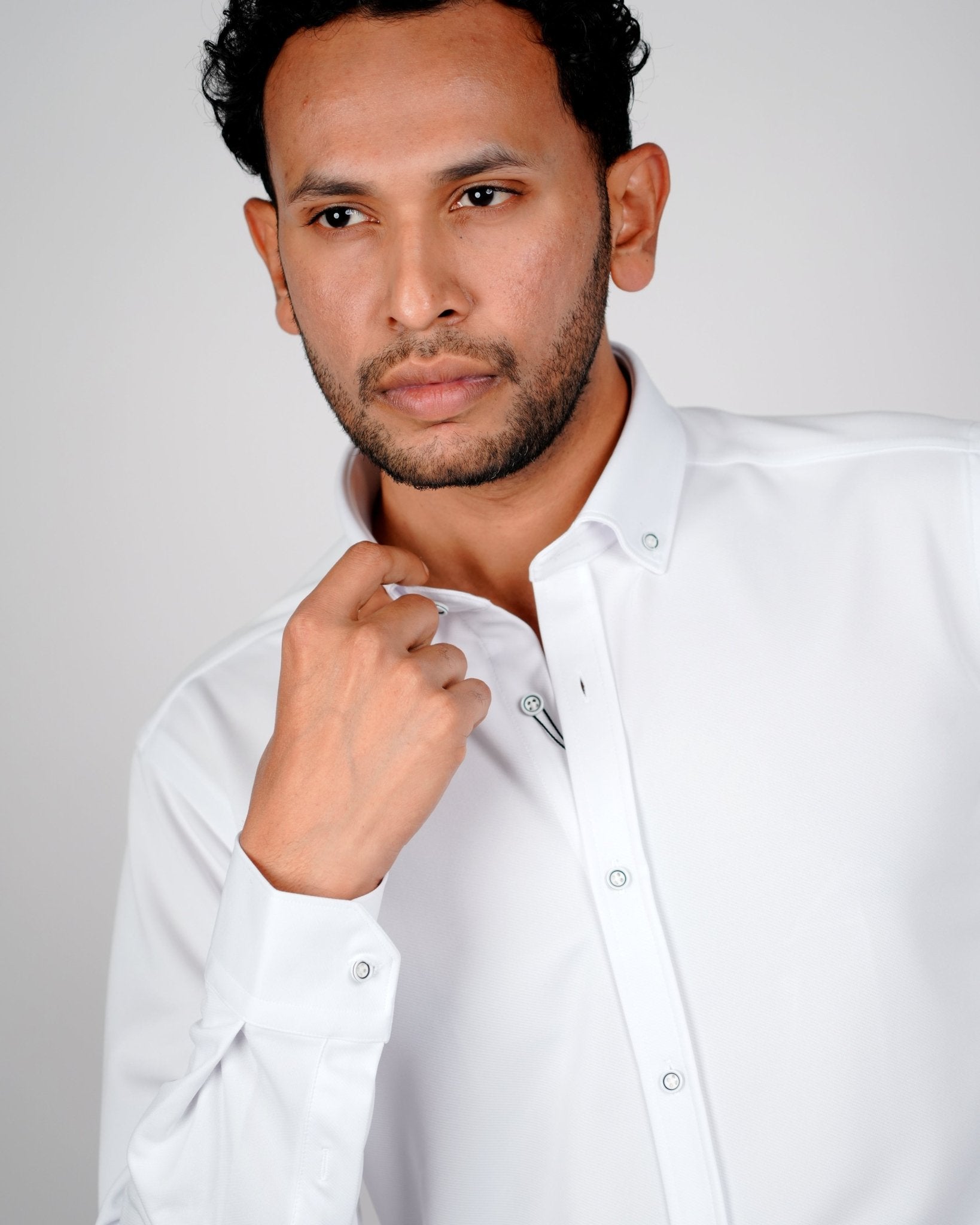 Edmondo white long sleeve shirt - styluck - shirt - Edmondo